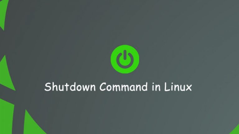 Using Shutdown Command in Linux